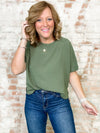 Ashtyn Solid Dolman Sleeve Top