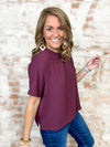 Ashtyn Solid Dolman Sleeve Top