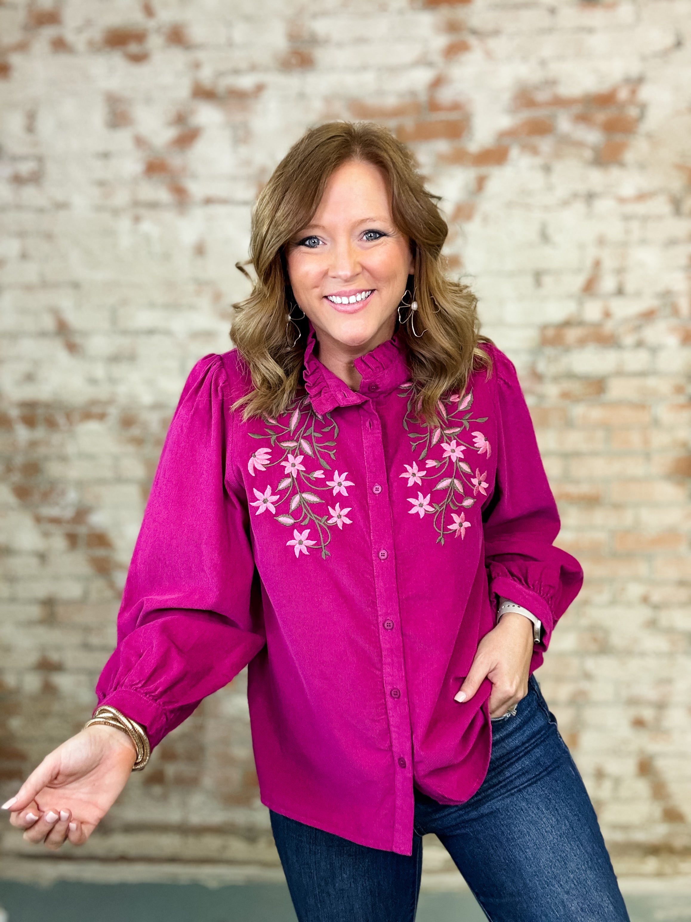 Melanie Embroidered Top