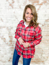 Becca Plaid Button Up Top