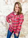 Becca Plaid Button Up Top