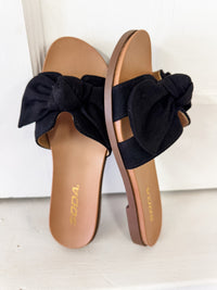 Ava Black Bow Sandal