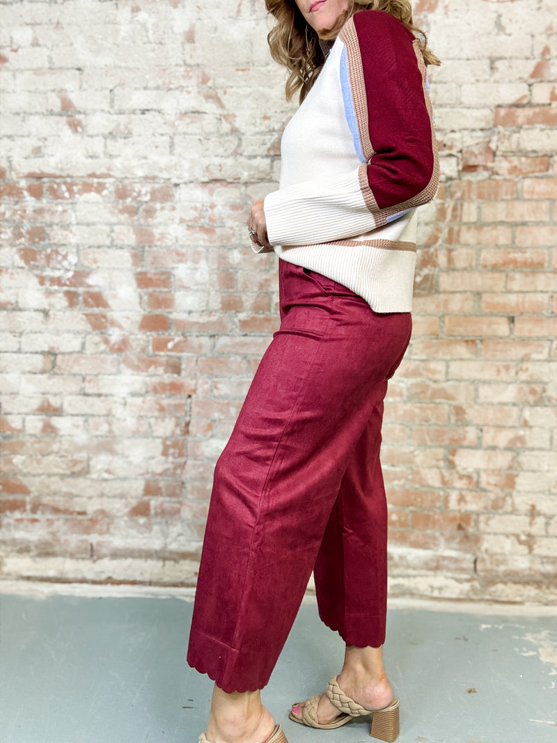 Kaia Scalloped Pants