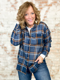 Shanna Plaid Button Up Top