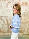 Emma Wavy Trimmed Top