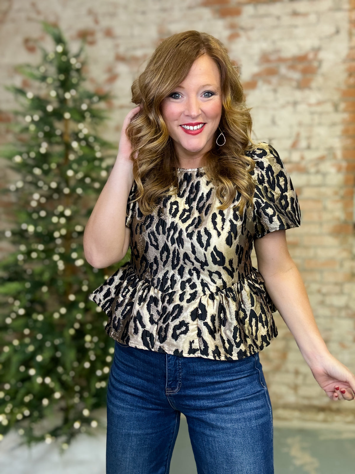 THML Leora Jacquard Top