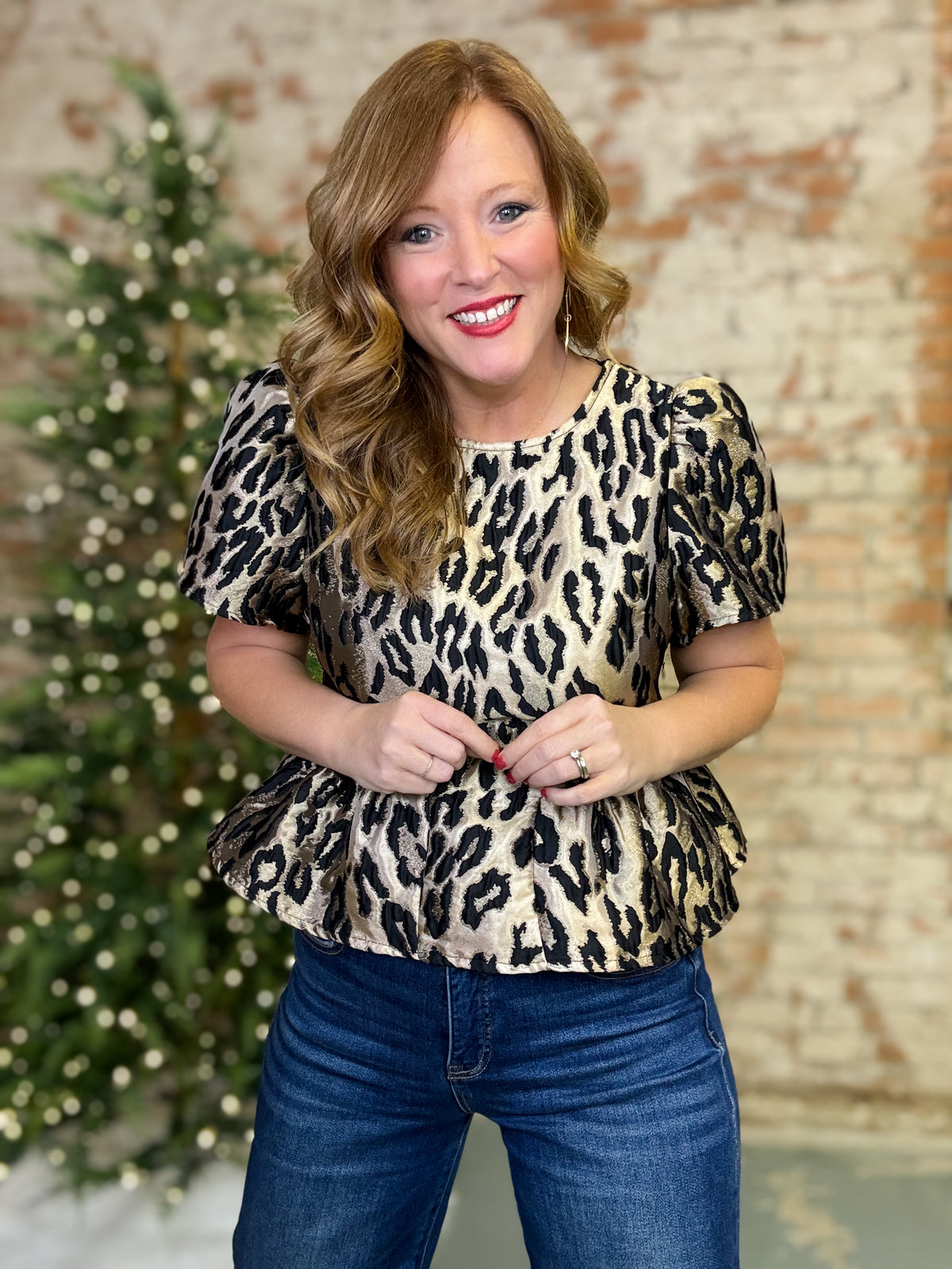 THML Leora Jacquard Top