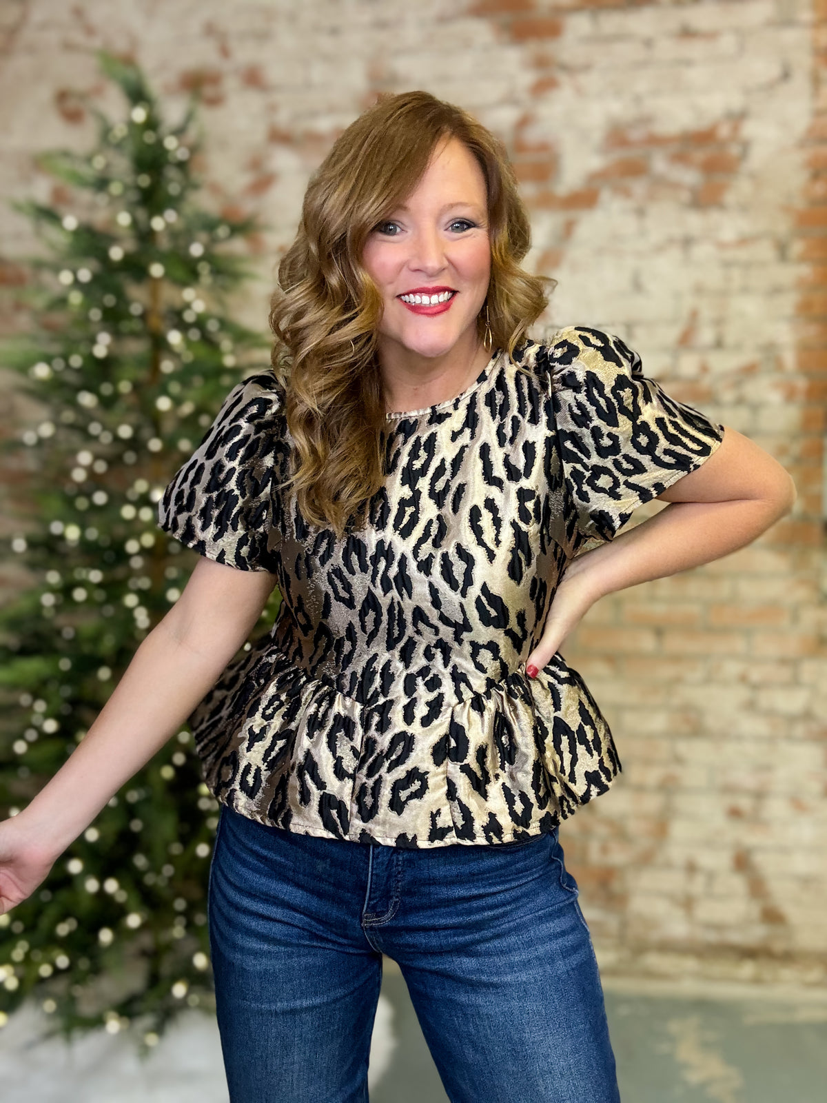 THML Leora Jacquard Top