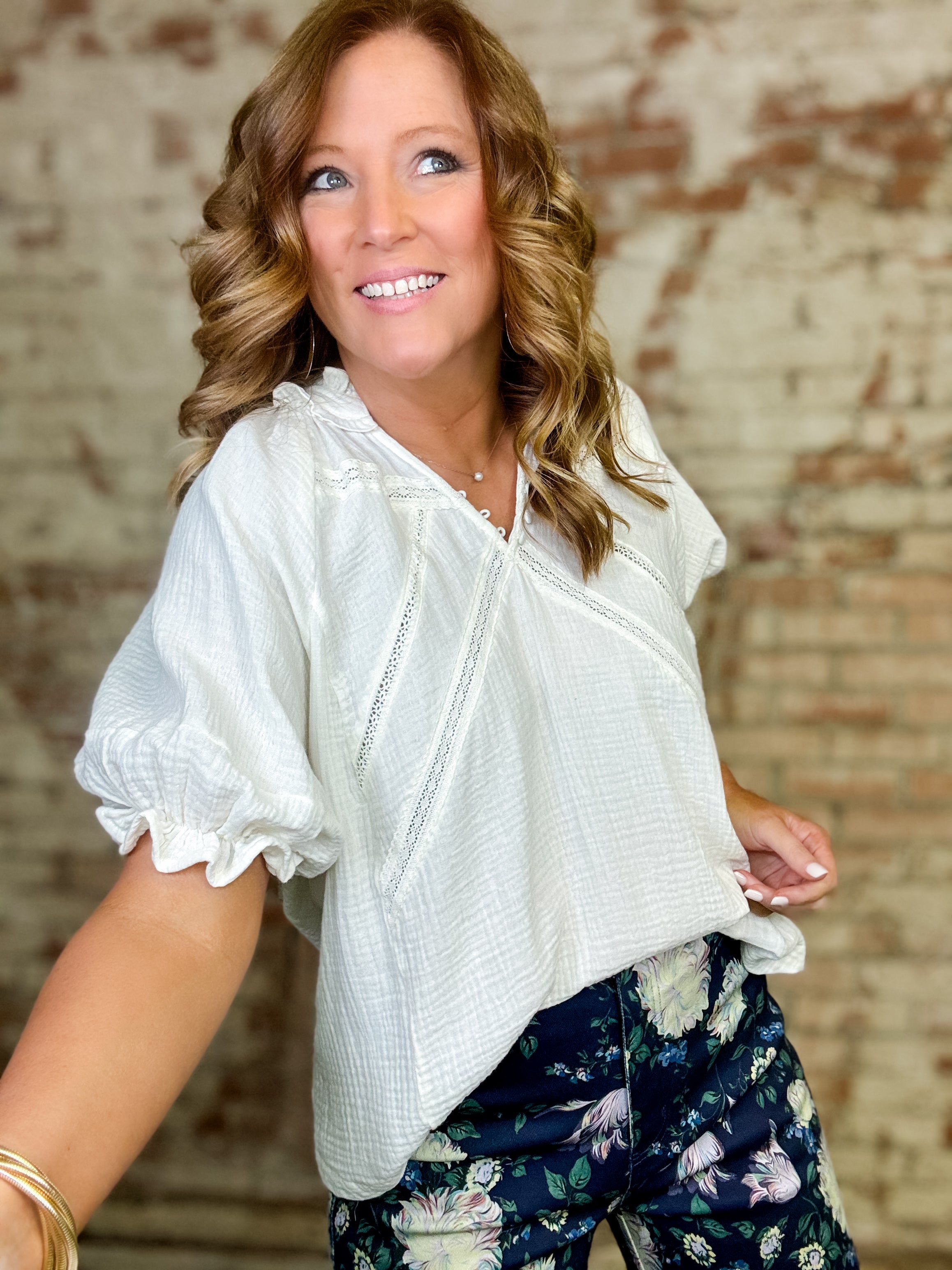 Laila Solid Gauze Top