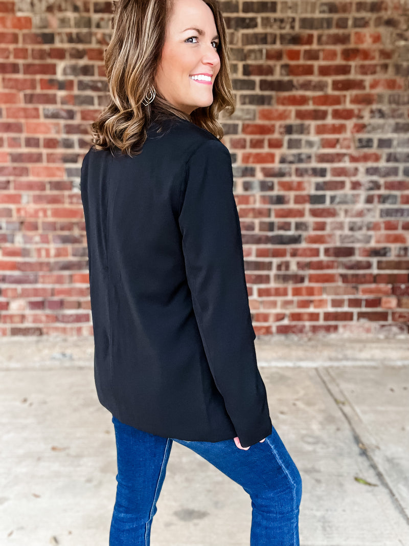 Black Two Button Blazer