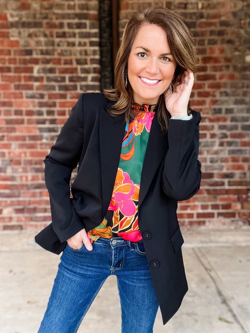 Black Two Button Blazer