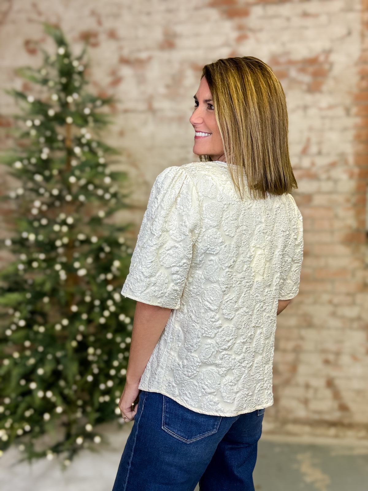 Russel Textured Jacquard Top