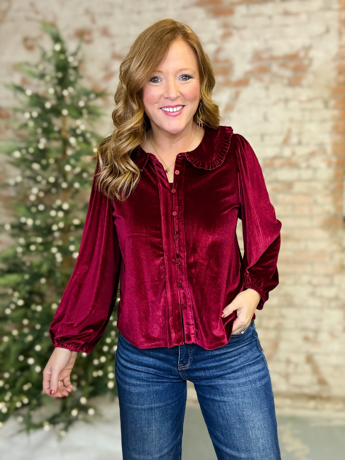 Reagan Velvet Top