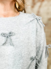 Randi Bow Detail Brushed Sweater