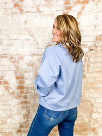 Cassi Solid Half Zip Top