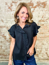 Ebony Ruffle Top
