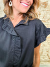 Ebony Ruffle Top