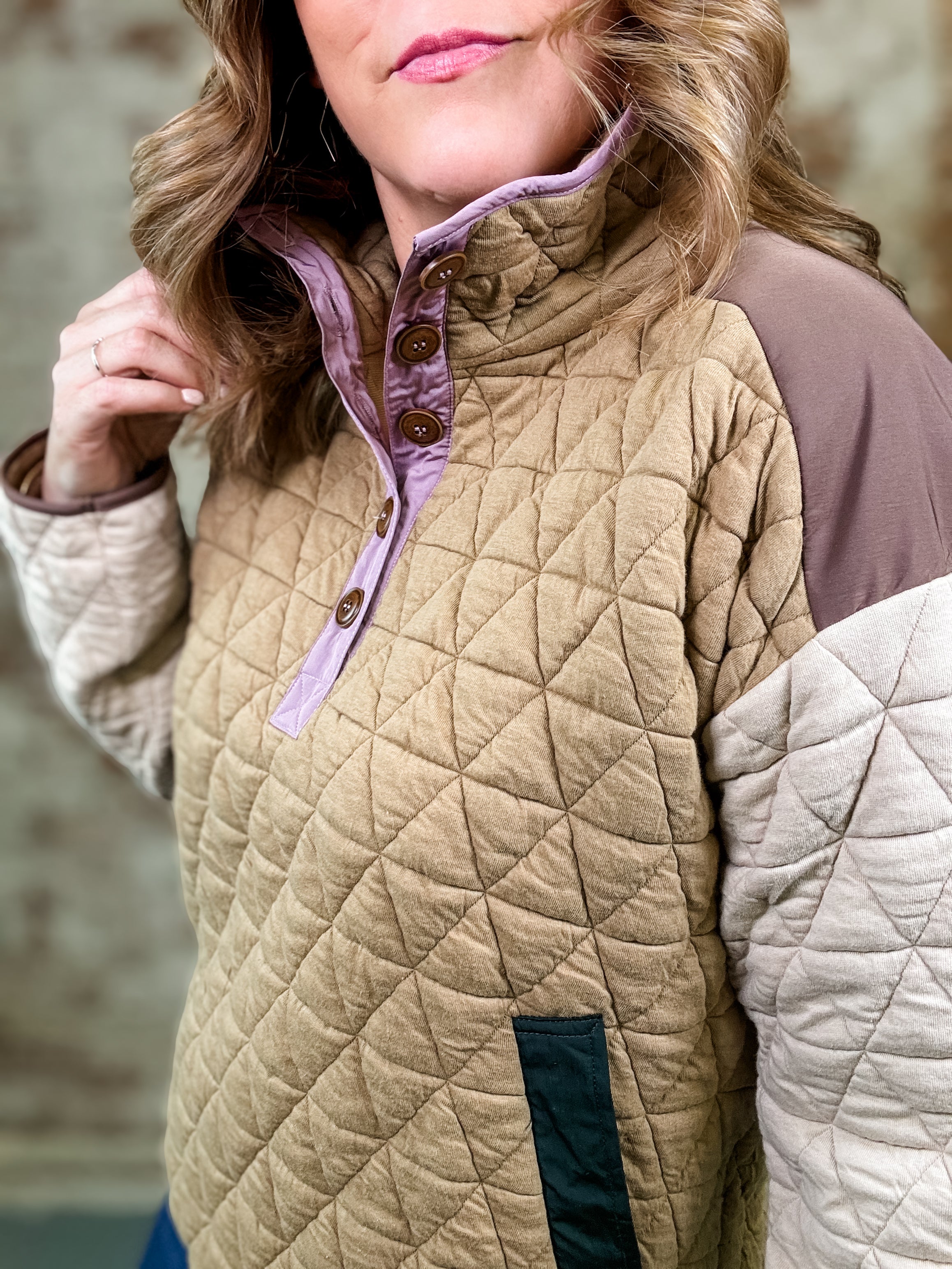 Leesa Quilted Pullover