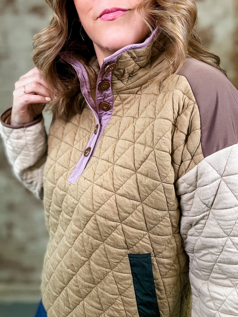 Leesa Quilted Pullover