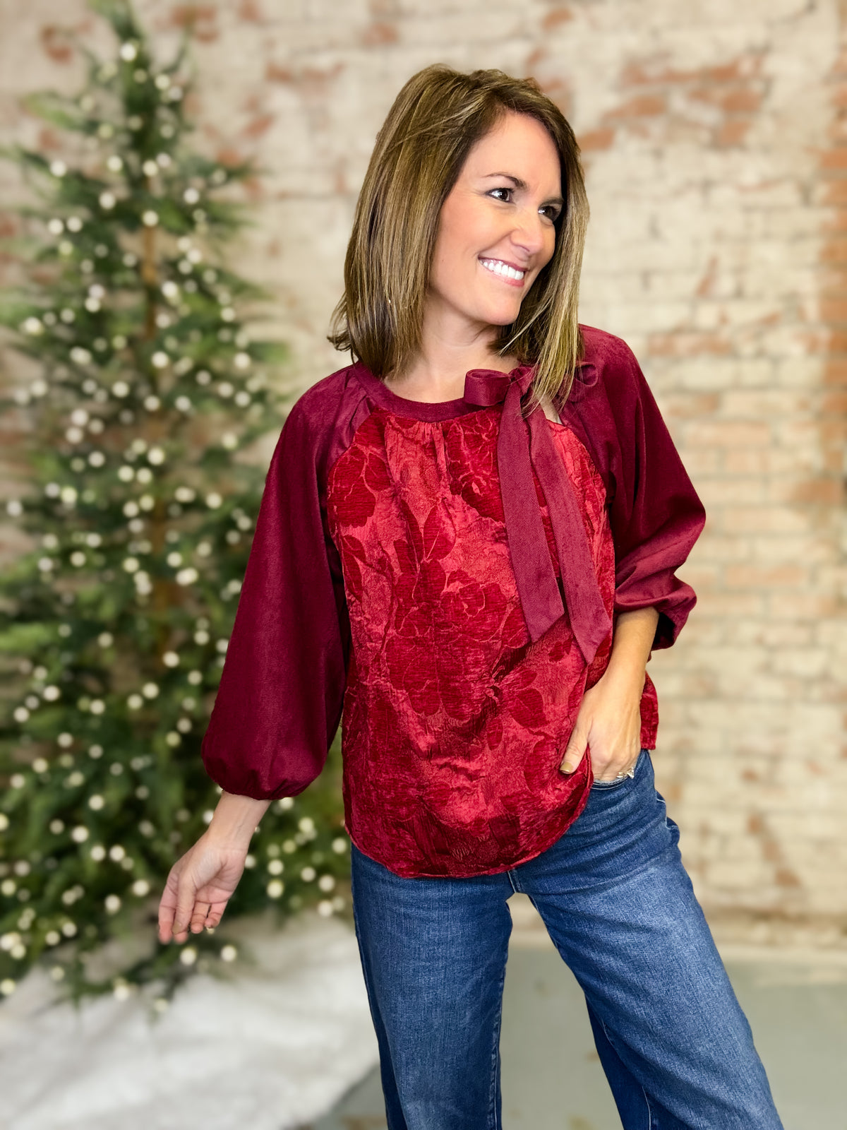 Kade Floral Jacquard Top