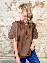Auburn Flared Sleeve Top