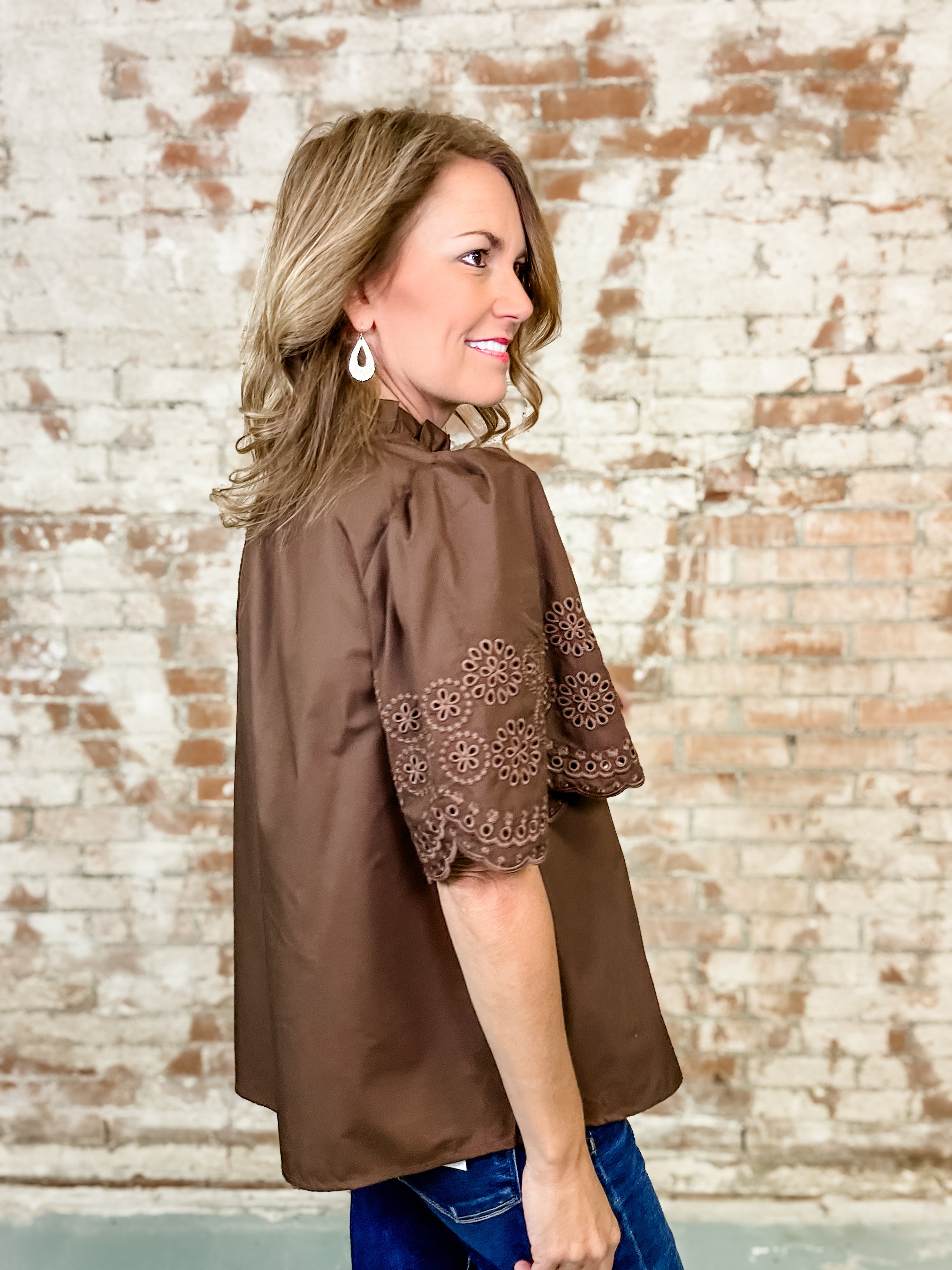 Auburn Flared Sleeve Top