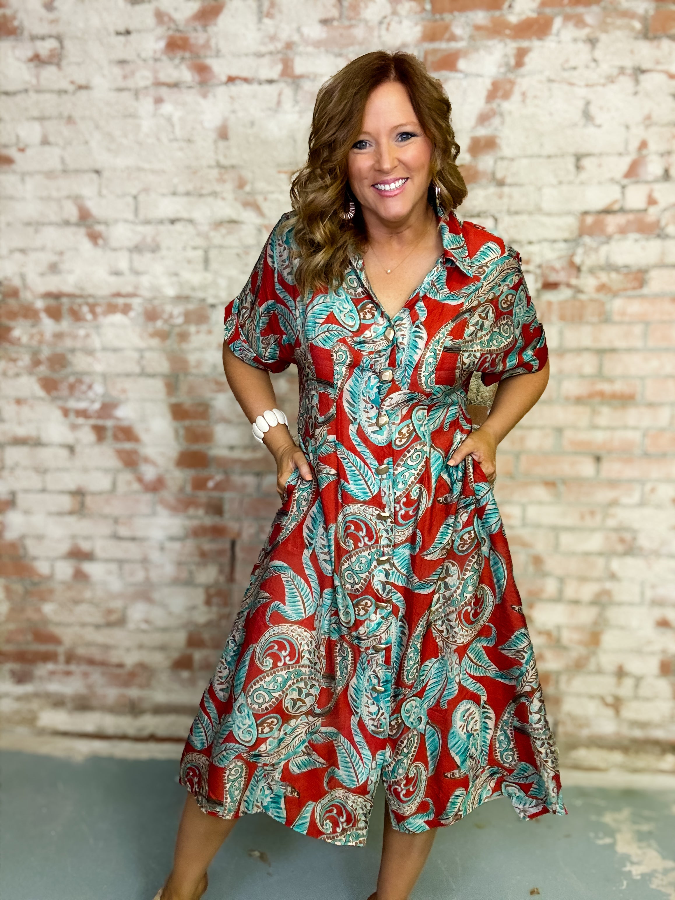 THML Aspyn Button Down Dress