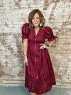 Savannah Solid Puff Sleeve Dress