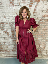 Savannah Solid Puff Sleeve Dress