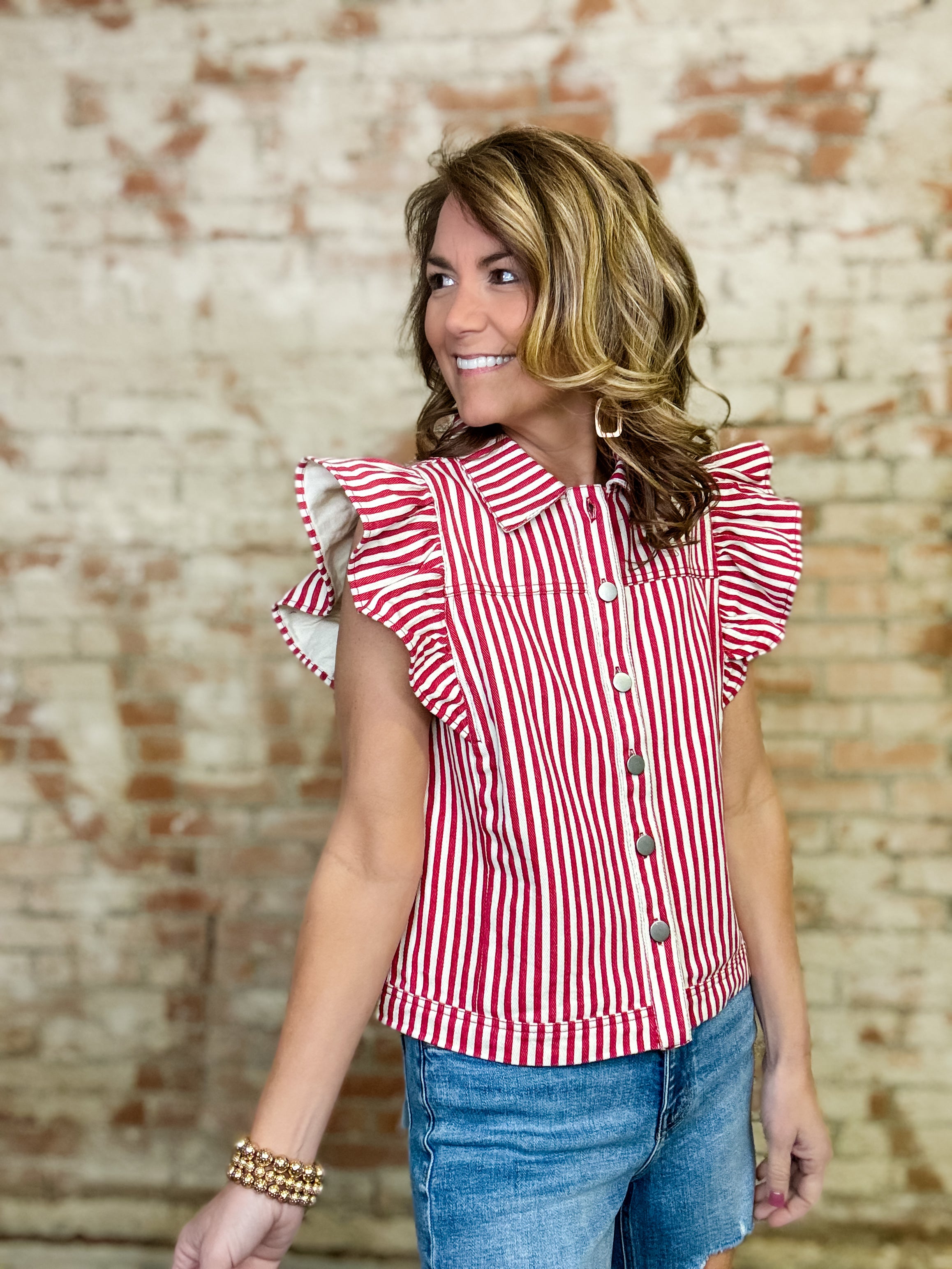 Grace Stripe Vest Top