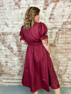Savannah Solid Puff Sleeve Dress