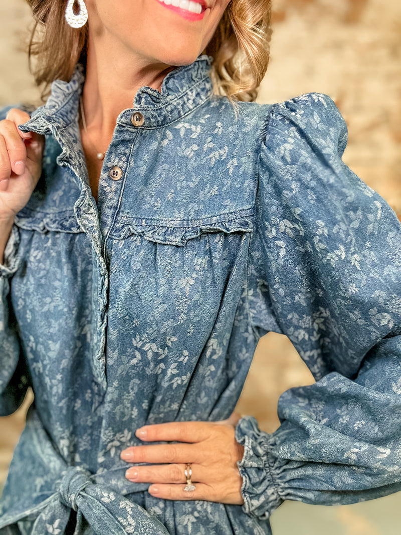 Sulsar Dirty Washed Denim Dress
