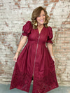 Savannah Solid Puff Sleeve Dress