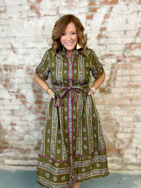 Lucille Pleated Dress