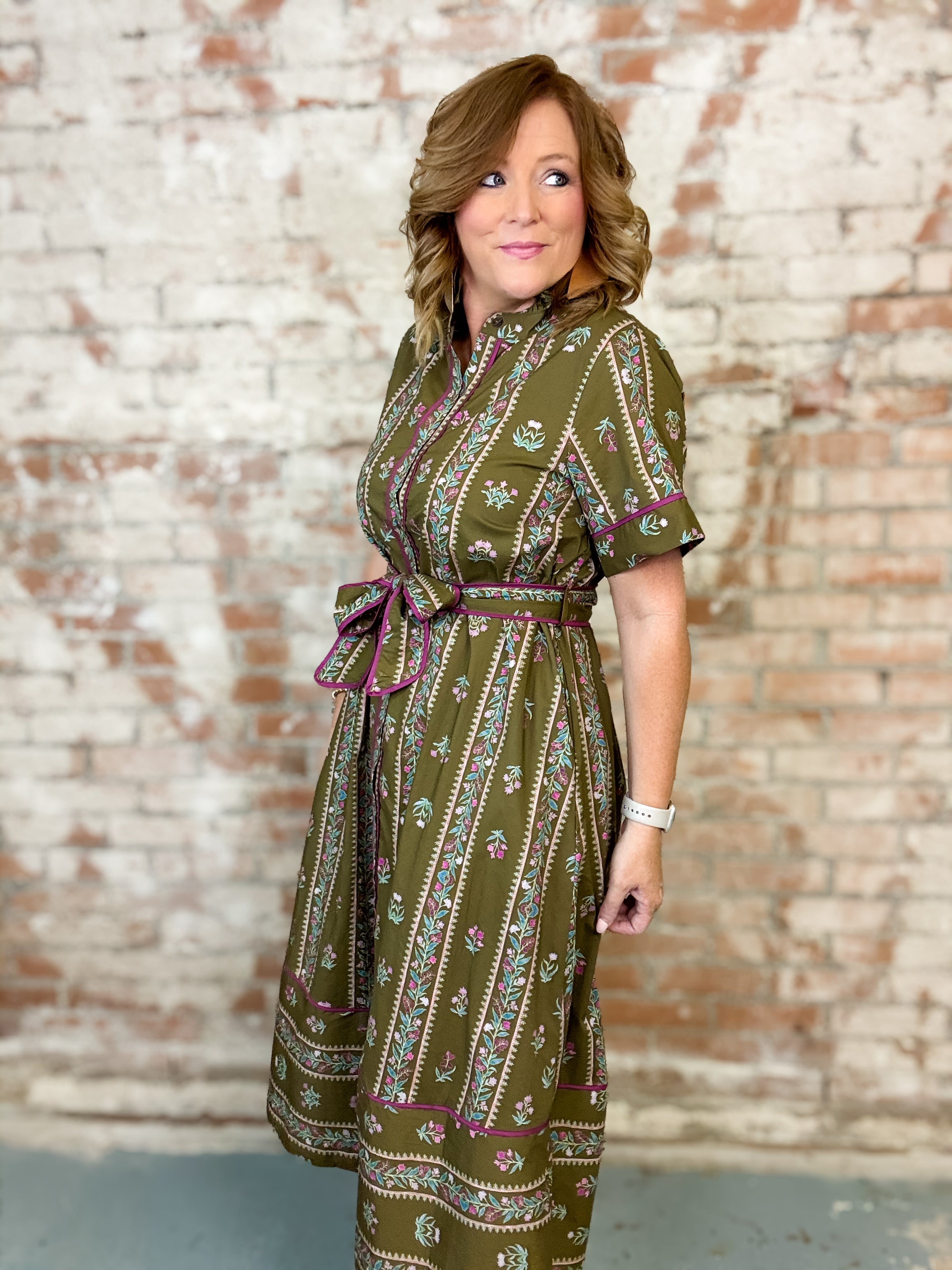 Lucille Pleated Dress