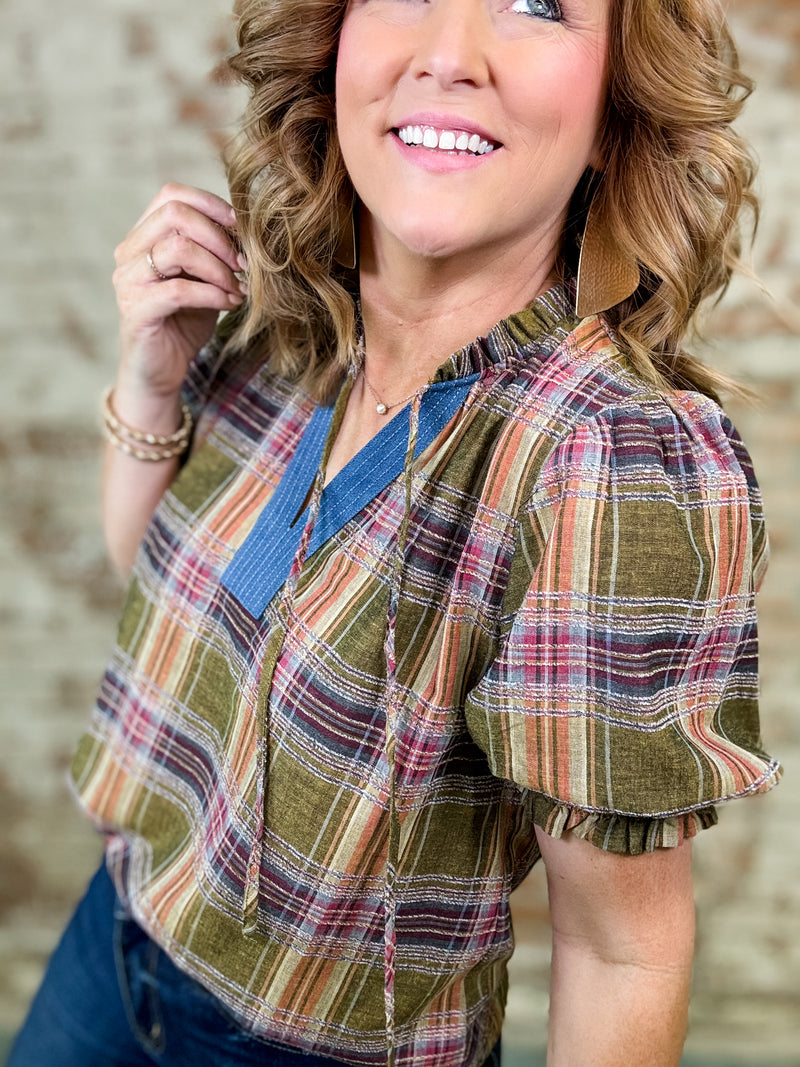THML Claire Puff Sleeve Top