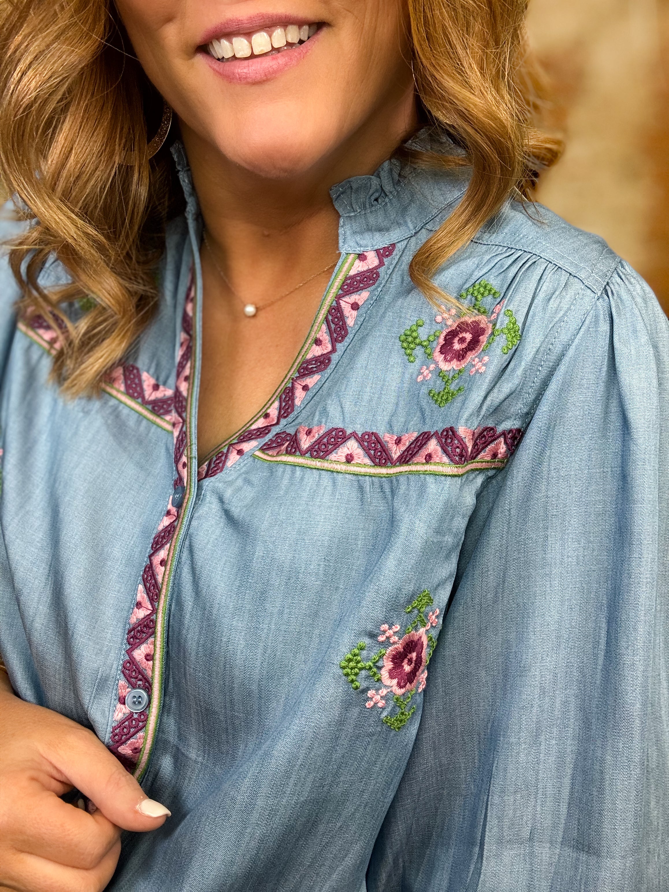 Pamela Embroidered Top