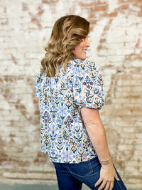 Piper Floral Print Diamond Top