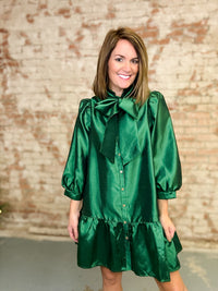 Preslee Metallic Bow Dress