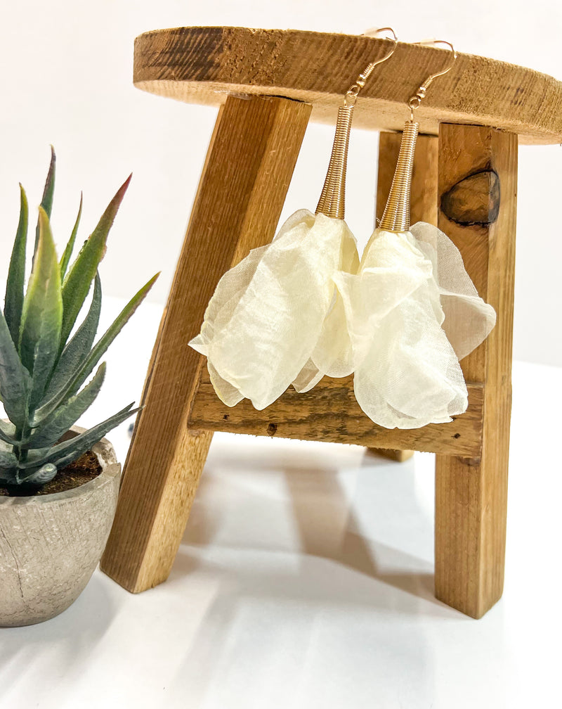 Chiffon Flower Earring