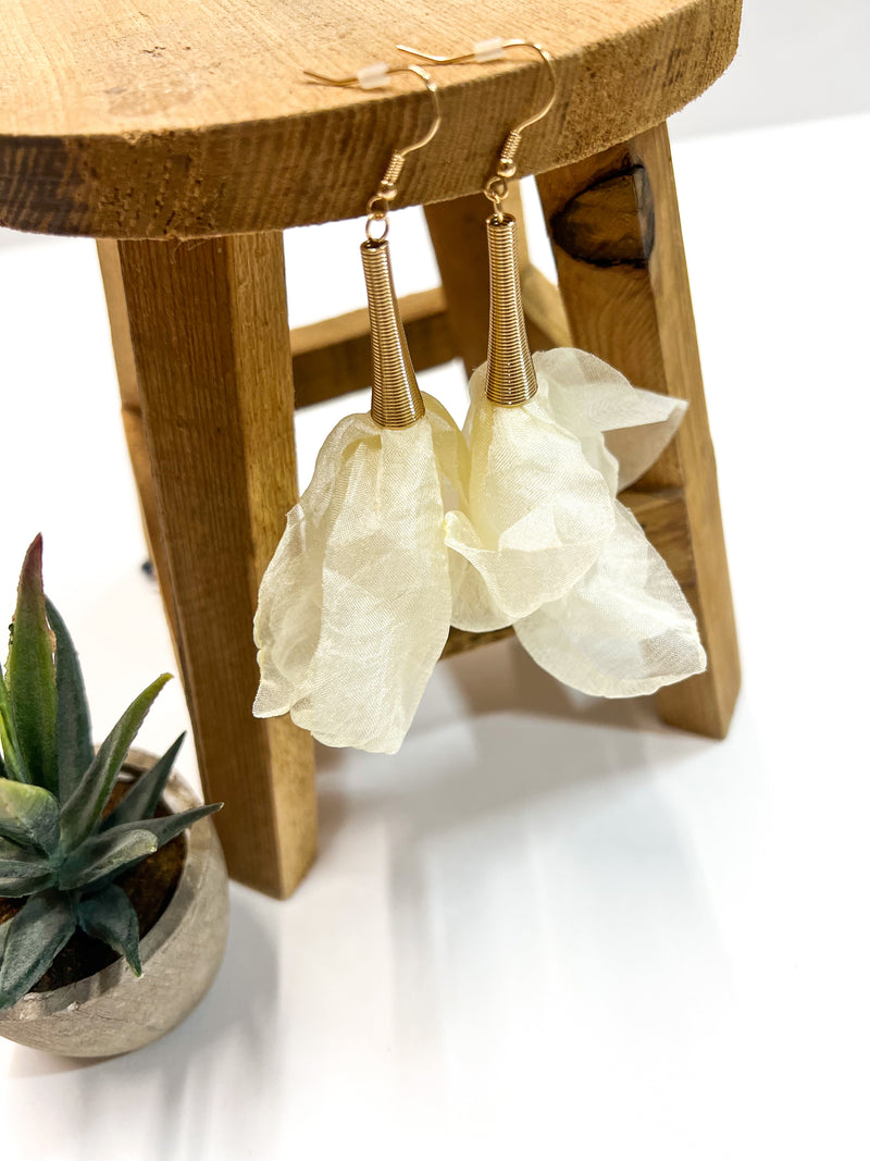 Chiffon Flower Earring