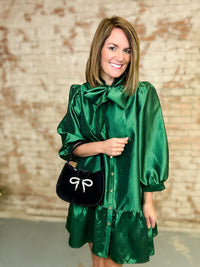 Preslee Metallic Bow Dress