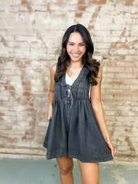 Leah Denim Romper