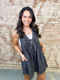 Leah Denim Romper