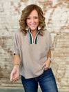 Eve Brown Stripe Top