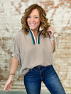 Eve Brown Stripe Top