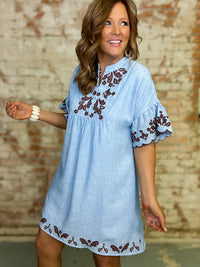 THML London Embroidered Dress