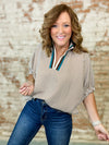 Eve Brown Stripe Top