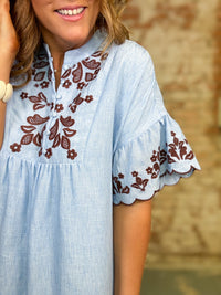 THML London Embroidered Dress
