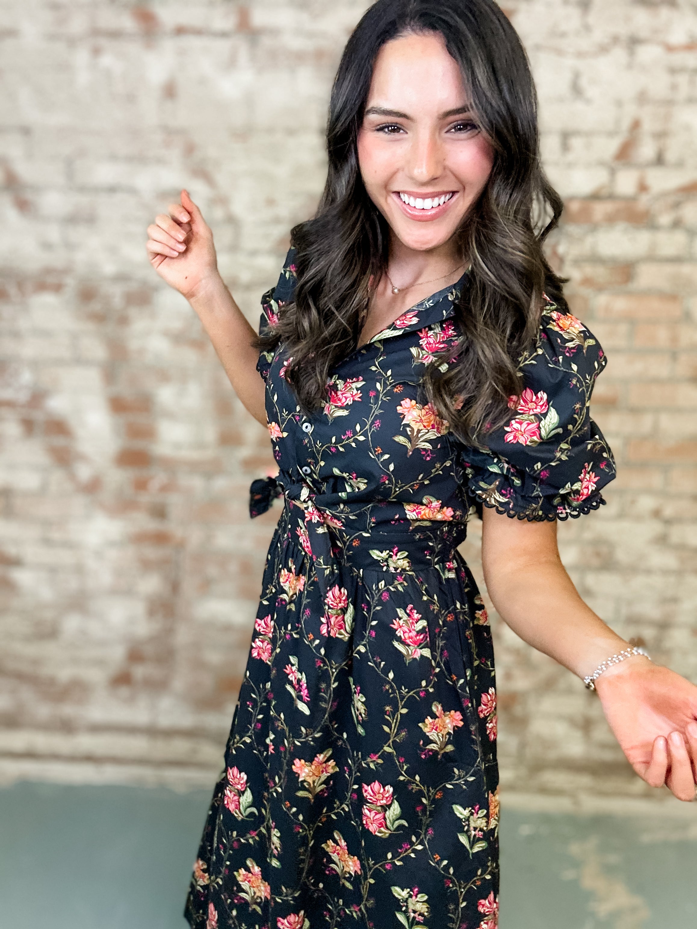 Joan Botanical Print Dress